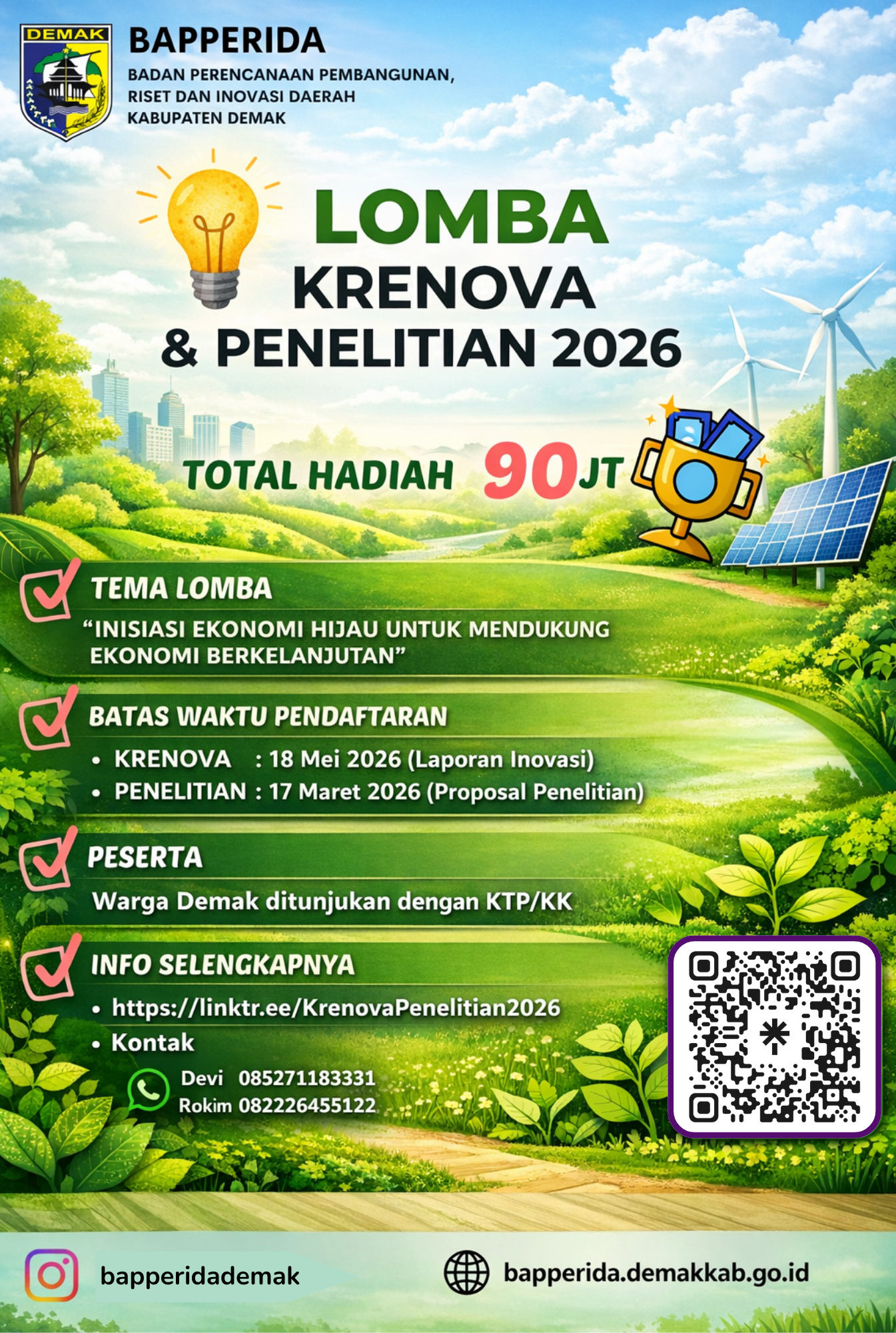 Lomba Krenova dan Penelitian 2026 Kembali Digelar, Ayo Daftar!